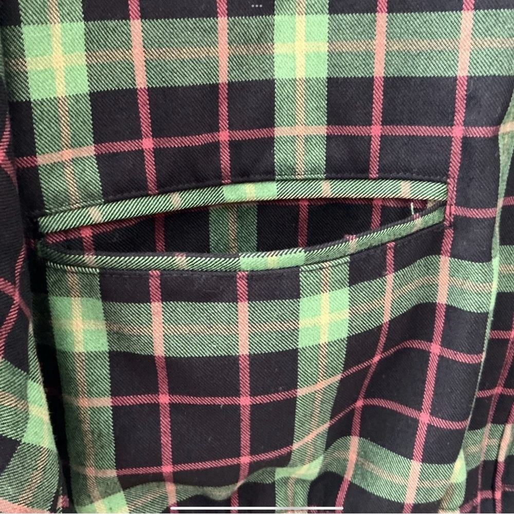 Vintage Y2K Teddy Fresh Cropped Plaid Jacket Zip Up Preppy Retro Grunge Size M - Picture 7 of 13